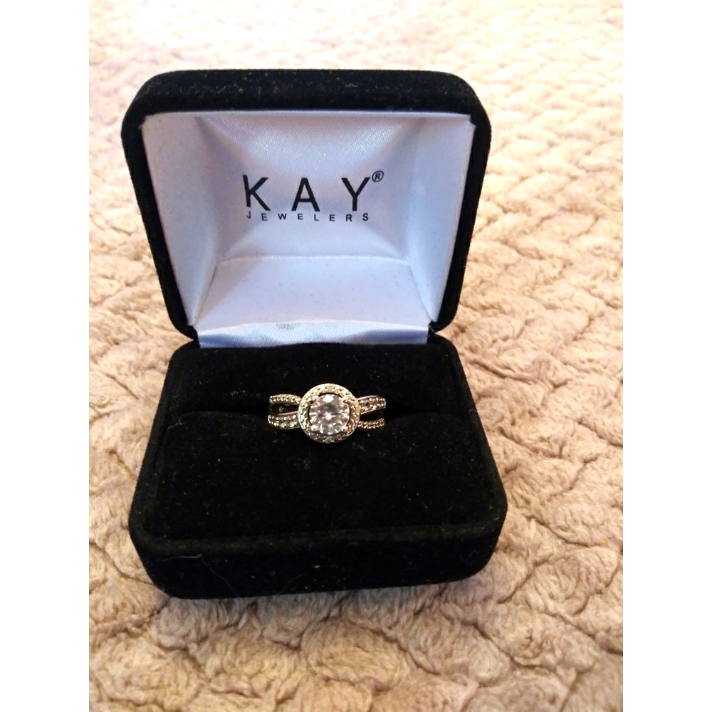 White Sapphire Ring (lab created)